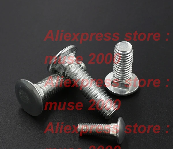 

GB12 M4 m5x 10 12 1620 25 30 carbon steel Smaller Mshroom head square neck bolts znic plated good shelf connector fastener