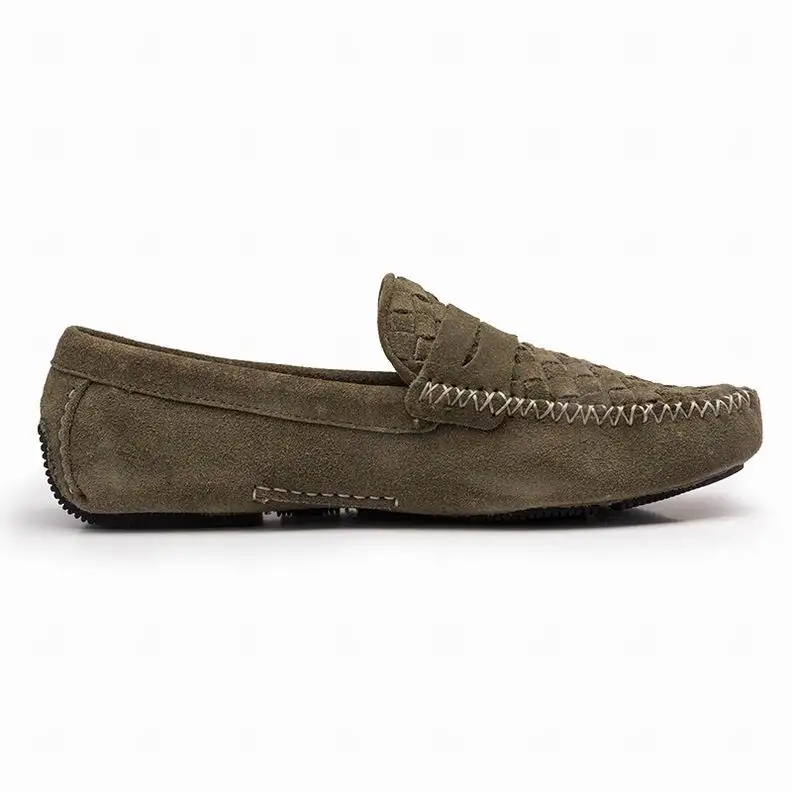 Eioupi дизайн реального нубук мягкий полный зерна кожи дышащая мужская мода бизнес повседневная обувь мужские Мокасины обувь e3170-1