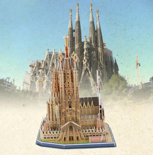 3D модель церковного собора храма семейства Барселоны испании|Пазлы| |