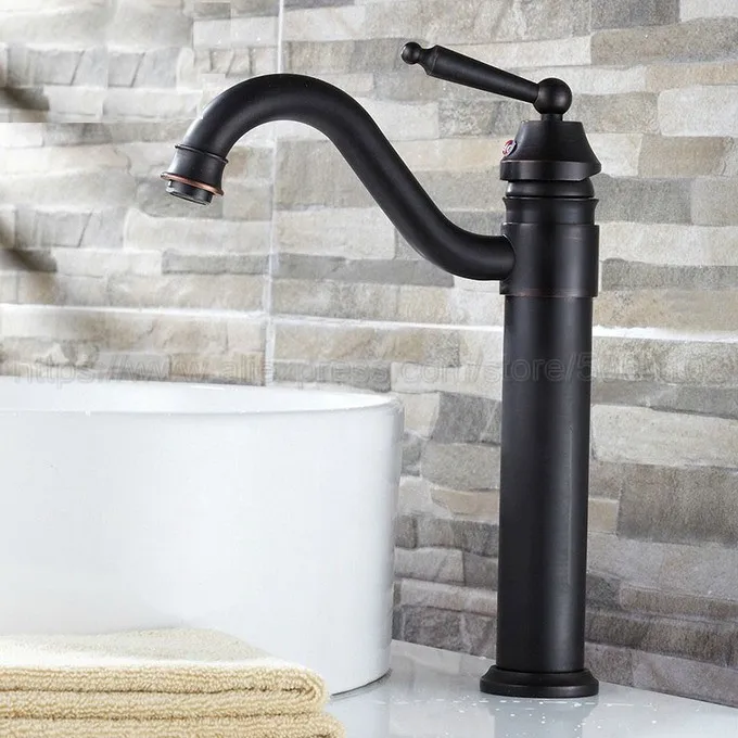 Bathroom Basin Sink Faucet Oil Rubbed Bronze Single Handle Kitchen Tap Faucet Mixer hot and cold water tap znf213