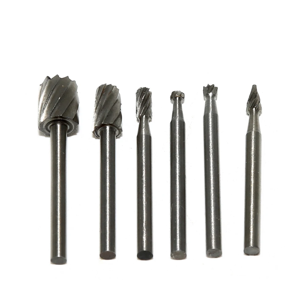 

Eectric Grinding Accessories 6PCS Diamond Bits alloy Rotary Burr Steel Grinding Burrs Wood Cutter Rotary Rasp
