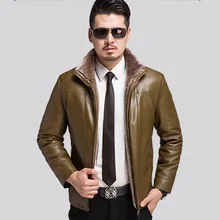 -20 Degree Warm Winter Leather Jackets Men Soft Warm Leather Clothing Fashion Coat Male Plus Size Winter Coat Jaqueta De Couro