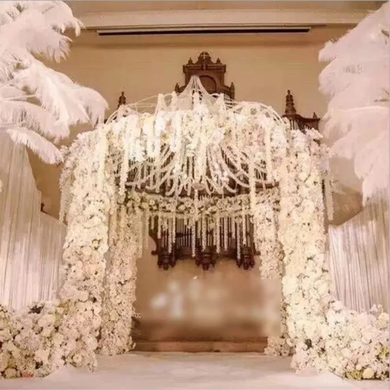 50PCS Artificial Hydrangea Wisteria Flower For DIY Simulation Wedding Arch Square Rattan Home Wall Hanging Vine Can Be Extension 50PCS Artificial Hydrangea Wisteria Flower For DIY Simulation Wedding Arch Square Rattan Home Wall Hanging Vine Can Be Extension