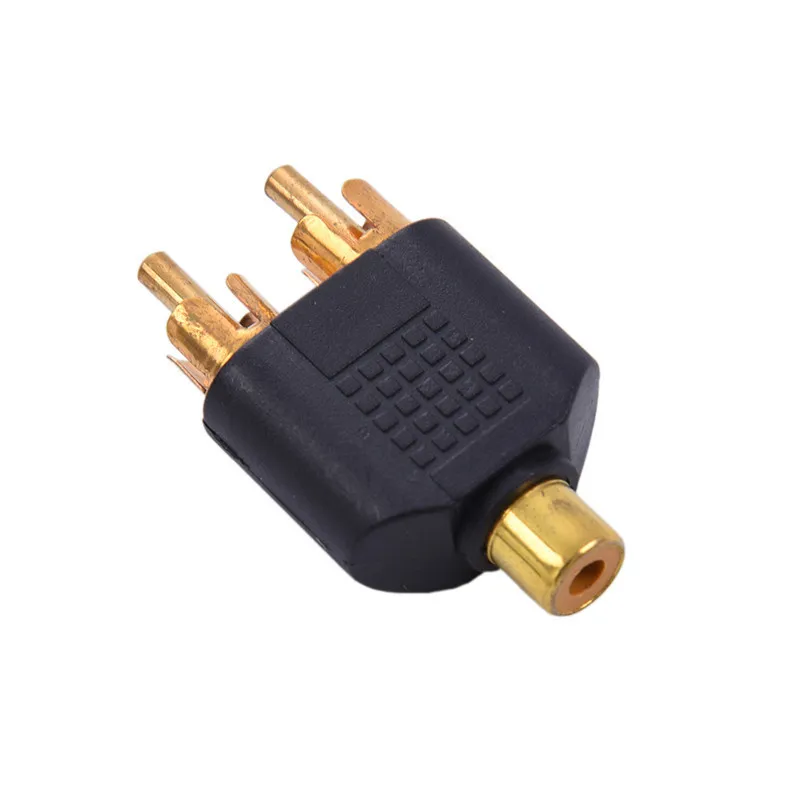 RCA Женский к 2RCA мужской адаптер AV аудио штекер мужскому Y сплиттер конвертер для