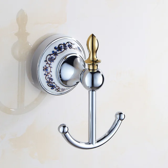 Chrome Br With Ceramic Bathroom Door Wall Mounted Towel Hooks Chrome Br With Ceramic Bathroom Door Wall Mounted Towel Hooks Kitchen Coat Hangers