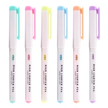 Ensemble de stylos surligneurs Pastel marqueur de points forts permanents Destacador couleur Pastel papeterie fournitures de Journal de balle doublure de lait