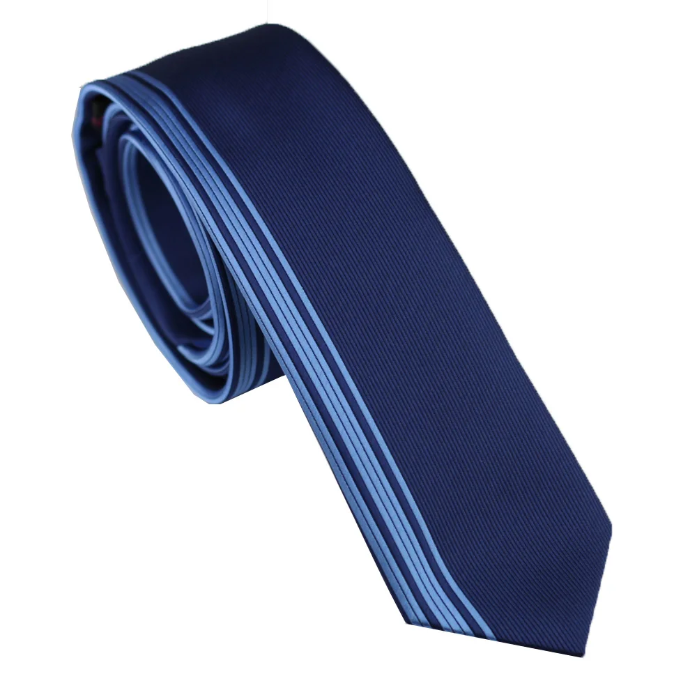 Men's Suit ties New Design Blue With sky blue Vertical Striped Necktie