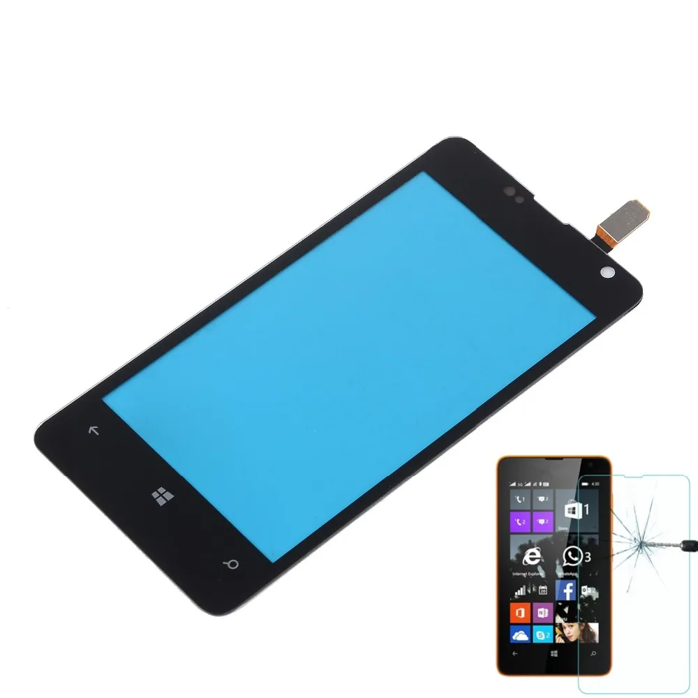 Для Nokia Lumia 430 N430 сенсорный экран дигитайзер Сенсорная панель + закаленное стекло
