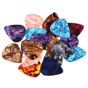 

FLGT-New 100Pcs Guitar Picks Acoustic Electric Plectrums Celluloid Random Color