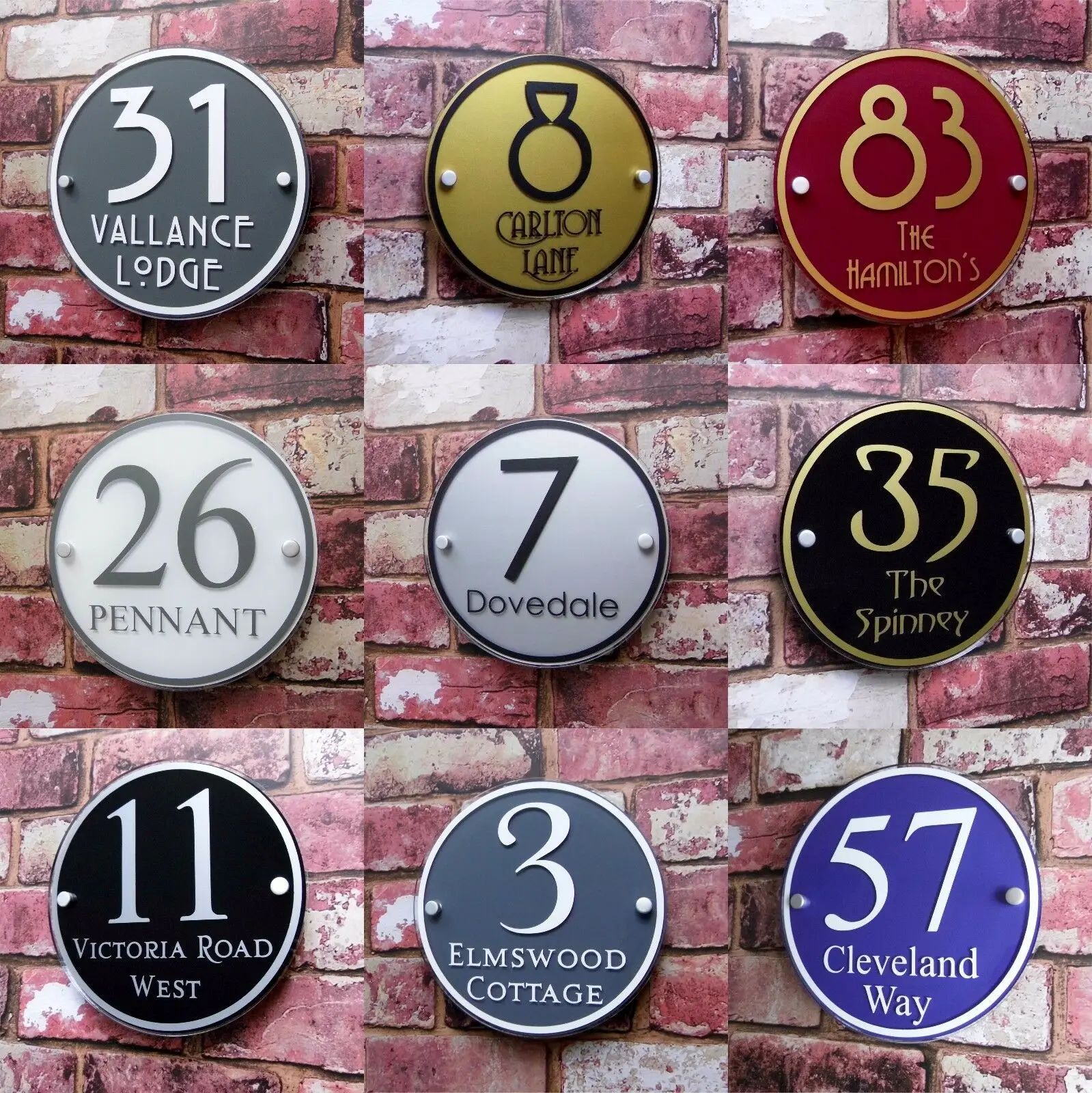 

Customize MODERN HOUSE SIGN PLAQUE DOOR NUMBER LOTS OF COLOUR OPTIONS AVAILABLE!