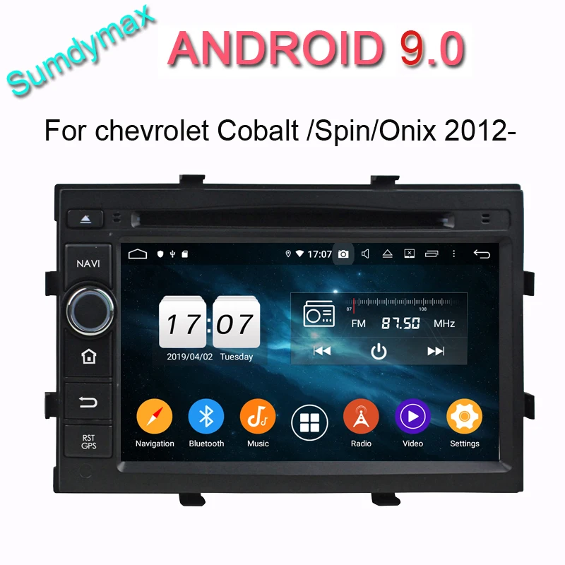 

7" octa core android 9.0 car dvd gps player for chevrolet Cobalt Spin Onix 2012- car radio auto headunit wifi RAM 4G ROM 64G