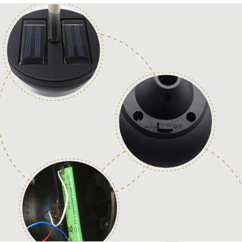 LED Solar Light Outdoor Waterproof Garden Solar LampBulb Solar Light Optical Fiber Novelty Color Lawn Yard Lamp Path Way Lights (3)