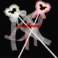 Детские палочки для девочек в форме сердца, ангела, феи, палочки для игры, танцев, дня рождения, вечеринки, палочки для принцесс с декором из ленты