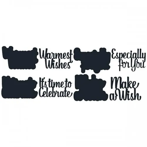 

Sentiments Volume Set of 8pc Metal Cutting Dies Stitched DIY Scrapbooking Stamps Craft Embossing Die Cut Making Stencil Template