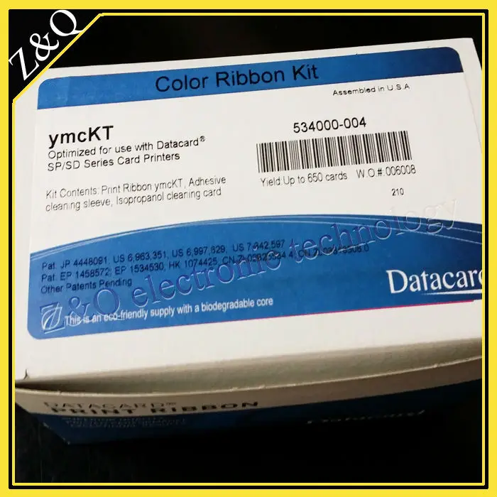 Datacard534000004HalfPanelColorRibbonCleaningKit650Printsfor