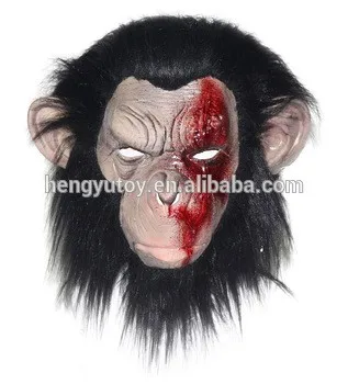 

Realistic Chimp Costume Accessories Caesar Apes Mask