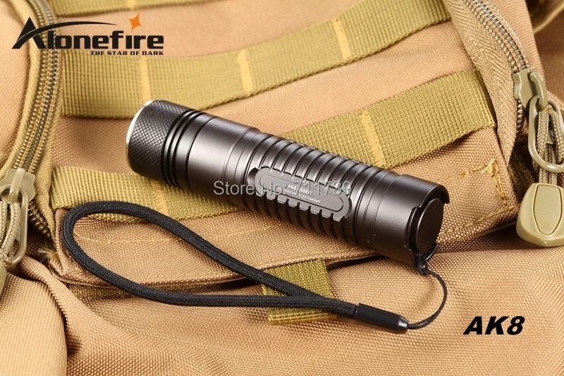 Alonefire ak8 CREE XM-L2 LED 3 режима HA III Военная Униформа класса акрилонитрилбутадиенстирол мини легкий фонарик света для батареи 18650