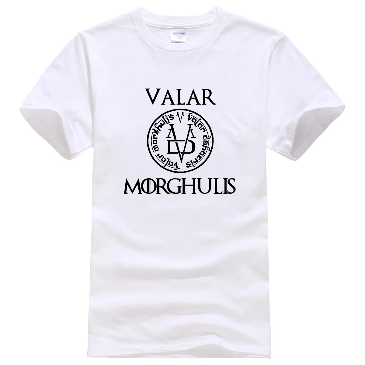 Мужская Уличная футболка VALAR MORGHULIS хлопковая Футболка с круглым вырезом и принтом