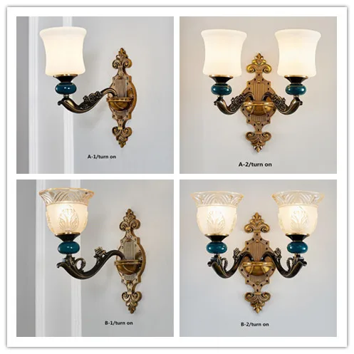 

European wall lamp living room dining room bedroom study hotel hotel duplex building wall zinc alloy crystal wall lamp.