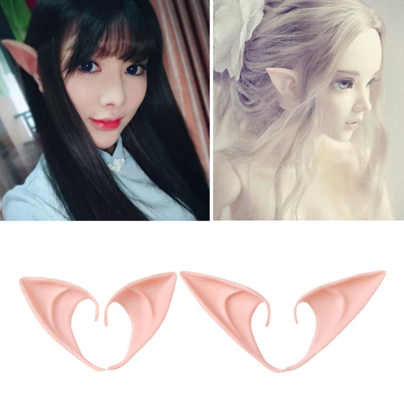 

1 Pair Halloween Party Elven Elf Ears Anime Fairy Cospaly Costumes Vampire Latex