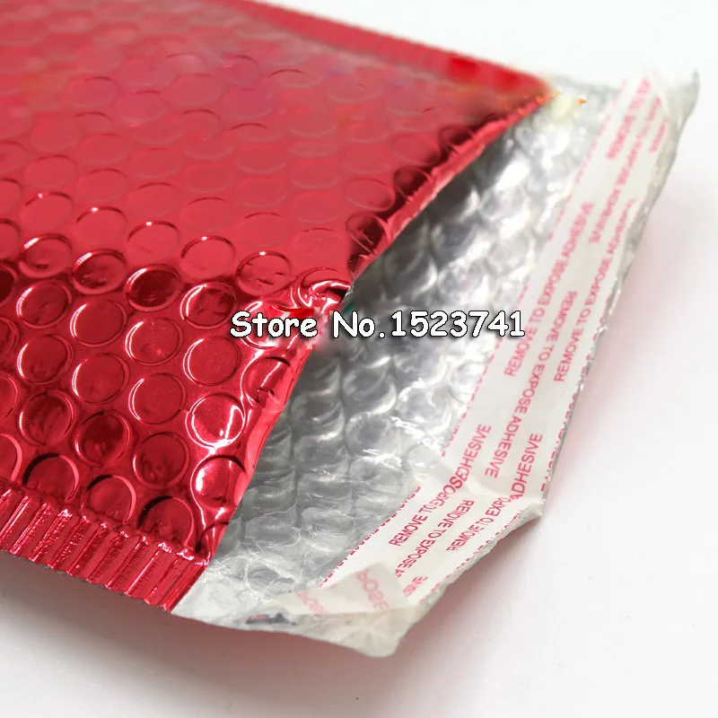 50 шт./лот 15*18 см красный поли пузырьковый почтовый конверты алюминиевой фольги пузырьковый конверт мешок 50 шт./лот