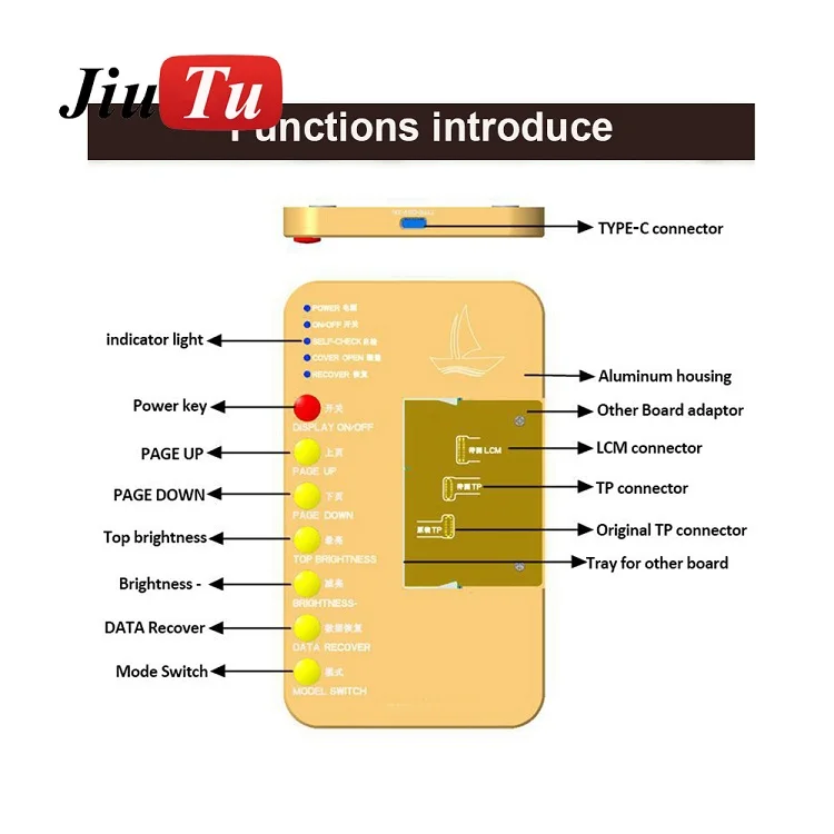 LCD Tester Box Test Board for iPhone MAX XS XR X Screen Display 3D Touch Ambient Light Sensor Original Color Restore Testing jiutu (12)