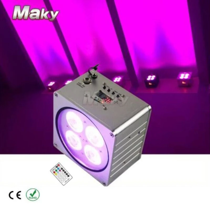 

Rechargeable rgbawuv 6-in-1 China 4x18w rgbawuv 6-in-1 mini led par light stand 120v battery power wireless dmx led lights