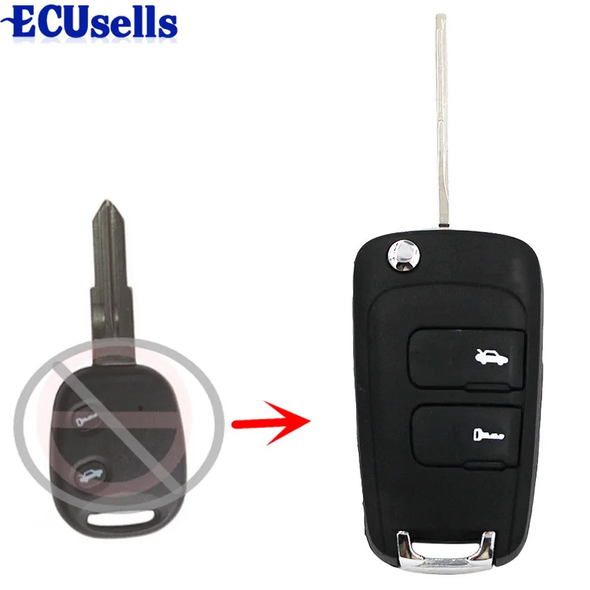 

Modified 2 Buttons Folding Flip Remote Key Case Shell for Chevrolet Epica