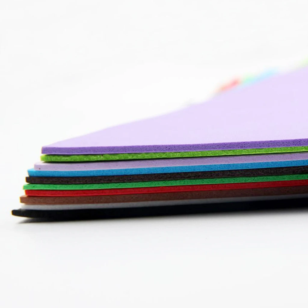 10 Pieces Common Sponge Foam Paper DIY Accessories Tools for Paper Craft Kids Handmade Hand Craft Colorful Paper