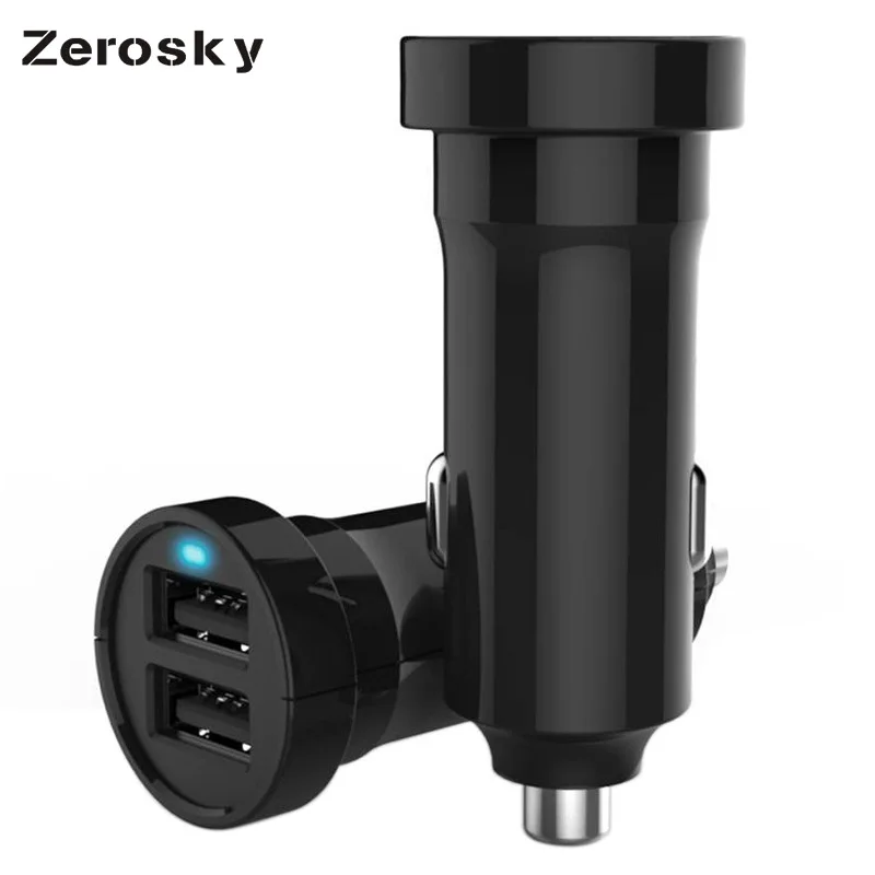 Zerosky USB Car Charger Dual USB Charger Output 2.4A Fast Charging Cell Phone Car Chargers