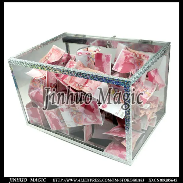 Stage magic appearing money box magic trick 1pcs/lot,for magic prop