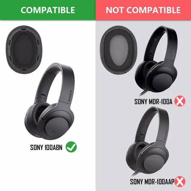 Poyatu Ear Pads For Sony Mdr-100abn H900n Wh-h900n Headphone