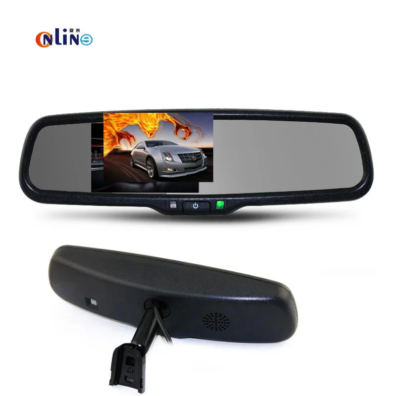 

Auto Dimming HD 800*480 Special Bracket 4.3 TFT LCD Car Parking Rear View Rearview Mirror Monitor Video Player 2 Video Input