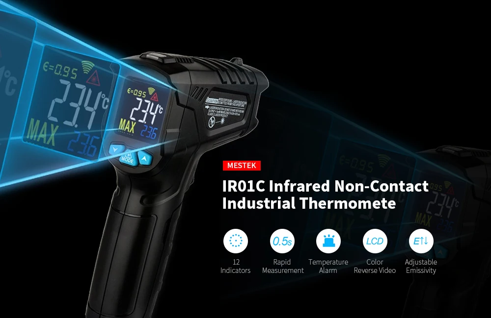 MESTEK IR01C цифровой термометр для измерения влажности инфракрасный термометр гигрометр Измеритель температуры пирометр для кухни дома
