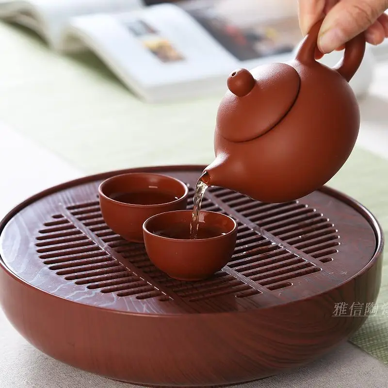 Портативная переносная посылка Zisha чайный горшок чашки пластиковый чайный лоток посылка китайский чайный набор кунг-фу Простой Мини Открытый Путешествия Чайный Набор