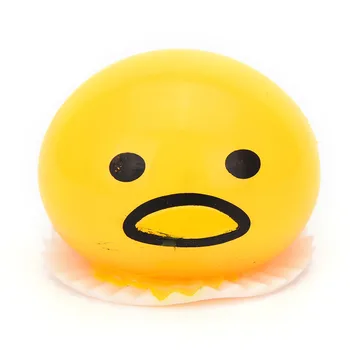 

New Sale Squishy Vomitive Egg Yolk Anti Stress Reliever Fun Gift Yellow Lazy Egg Joke Toy Ball Egg Squeeze Funny Toys AntiStress