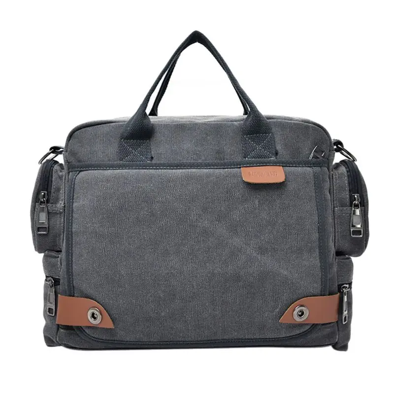 Открытый Многофункциональный Твердые Черный Хаки Винтаж Crossbody сумка Для мужчин багажника дорожную сумку - Цвет: H
