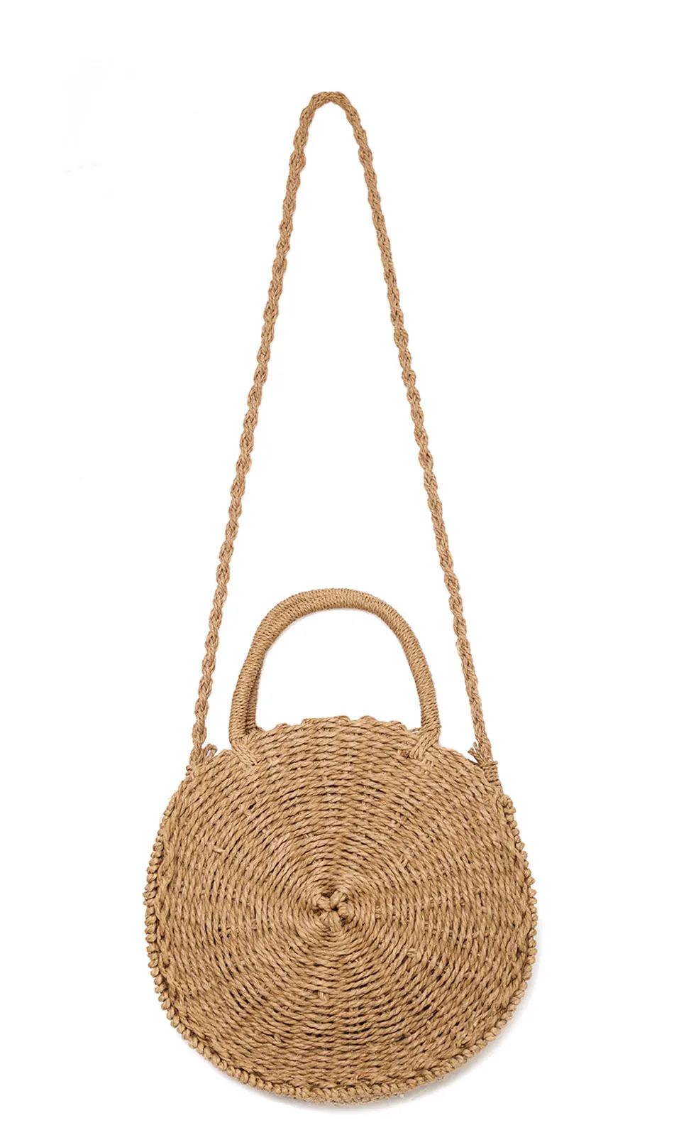 CARCHI соломенная сумка женская свежая сумочка Винтажная ручная плетёная ротанговая круглая сумочка вязаные сумки-мессенджеры для женщин