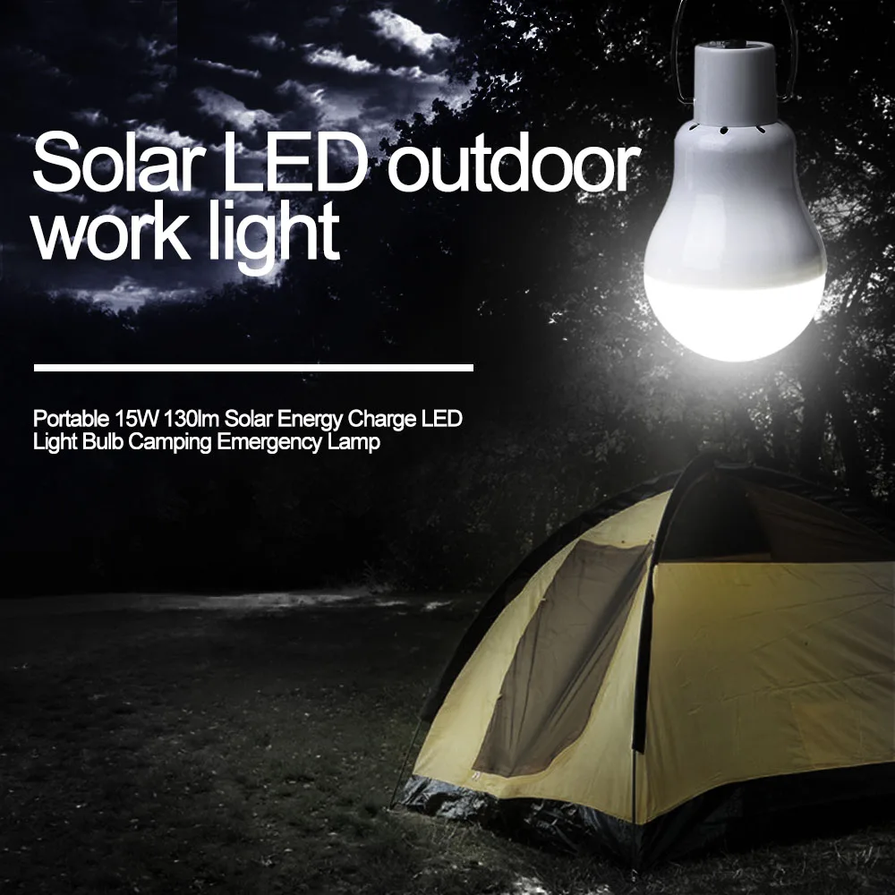 Details about   Well Solar Charge LED Light Bulb Portable 15W 110lm Camping Emergency Lamp 