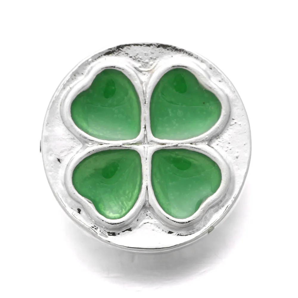 10 шт/партия 18 мм горячие продажи горный хрусталь Клевер кнопки с застежками DIY Кнопка xinnver браслеты ювелирные изделия ZA266