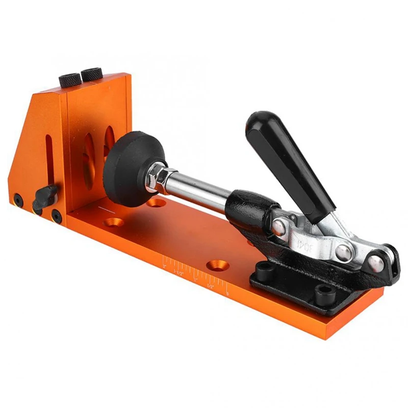 

Carpenter Kit System Inclined Pocket Hole Drill Bit Drilling Locator Clamp Base Woodworking Tools