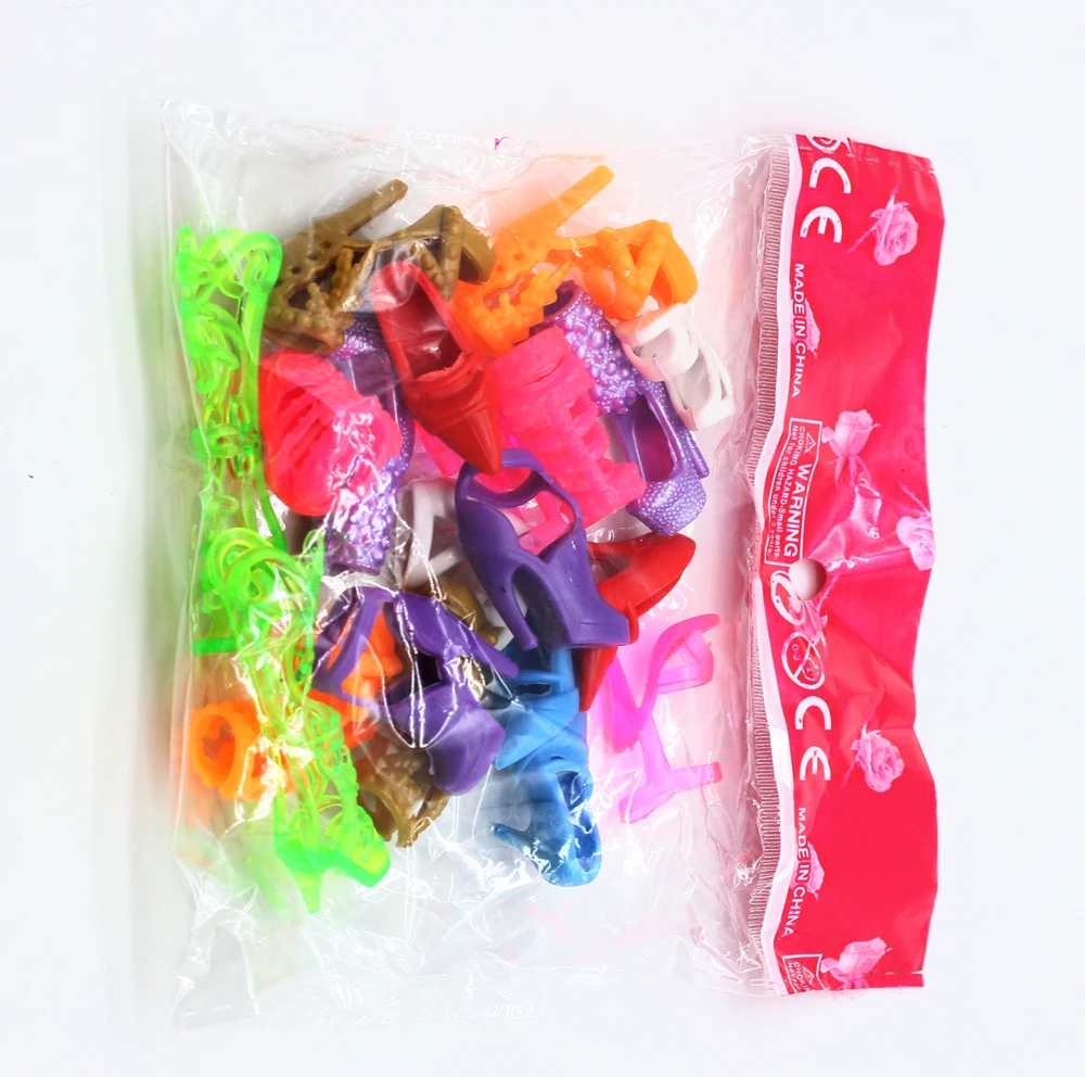 Doll Shoes Doll Accessories 10 Pairs Mix style High Heels Sandals Boots Colorful Assorted Shoes For 1/6 30 Doll Baby Gift Toy