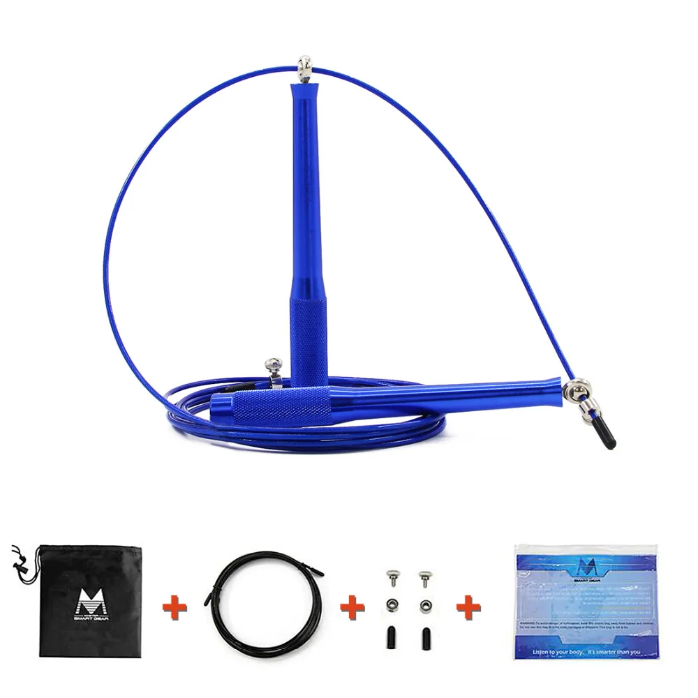 blue Подшипник, Скакалка для домашнего спортзала, сверхскоростная скакалка, металлический подшипник, Спортивная Скакалка с запасной веревкой - Цвет: blue