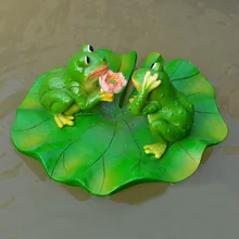 Украшения газон сад водоёмы смолы лягушки статуи DIY ремесла плавающие