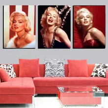 3 Pieces/set Home Decor Marilyn Monroe Canvas Wall Art Painting Modern Realist Paintings Posters And Prints For Room Unframed realist interviewing