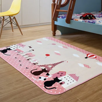 

Honlaker Cat Watcher Kids Bedroom Carpet Children Room Rugs and Carpets Bedside Mat Non Slip Non Allergic