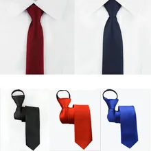 Gravata masculina skinny com zíper, preta e azul, na cor sólida, vermelha, estreita, de noivado