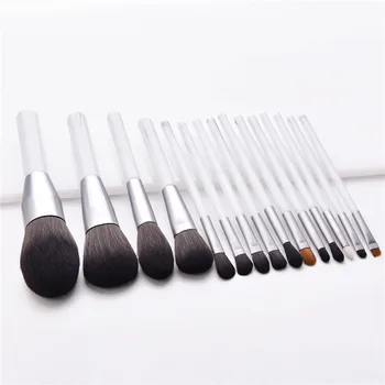 

15Pcs Makeup Brushes Set white wooden Handle for Foundation Powder Blush Eyeshadow Concealer Make up Brushes Tools T15021