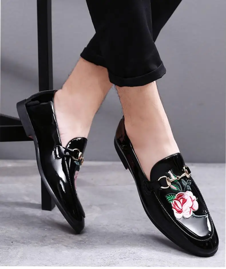 Men's Casual Shoes Loafers Men Leather Shoes Slip On Loafers Mens Moccasins Black Pu Leather Mens Shoe Casual Plus Size 46 47 48 (5)