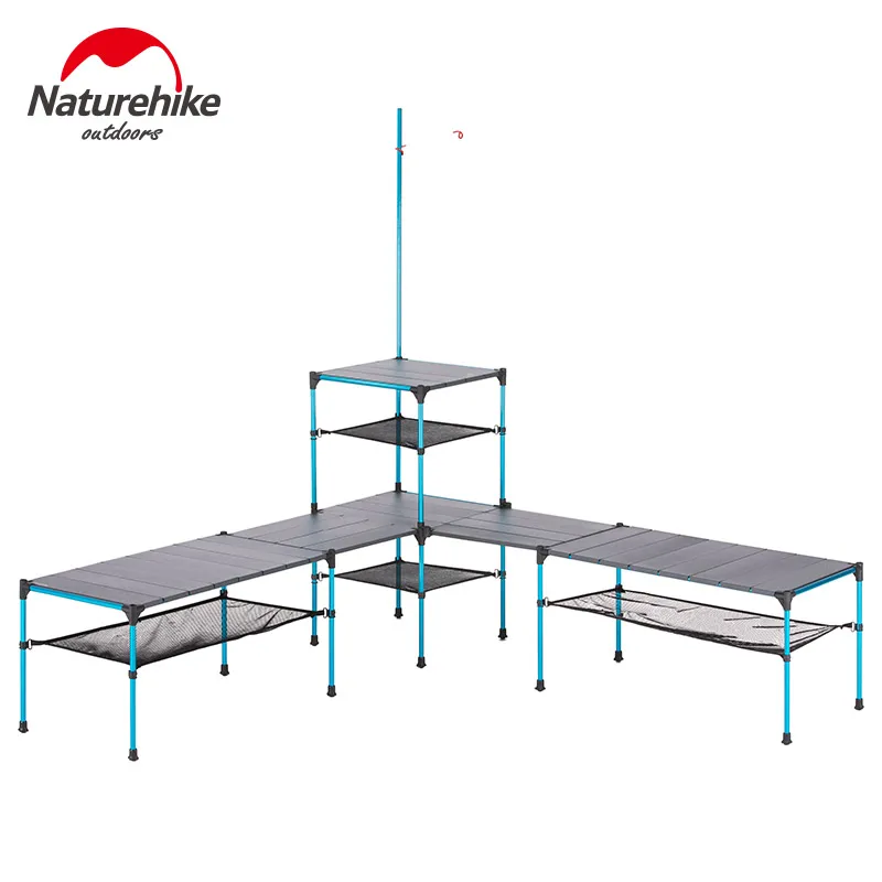 

Naturehike Outdoor Portable Ultralight Splicable Folding Camping Table Changeable Dinner Desk For Family Party Picnic Barbecue